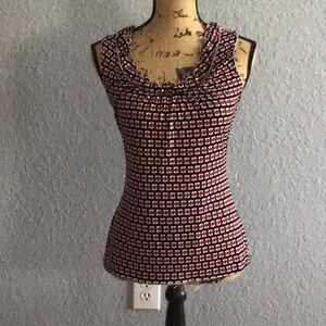 Stylish Max Studio Black and Red Women's Top